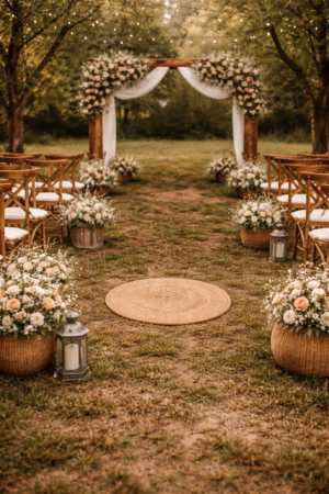 Tapis en jute rond