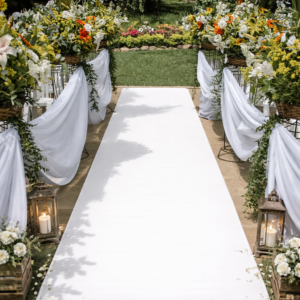 Tapis d'allée blanc