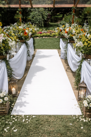 Tapis d'allée blanc