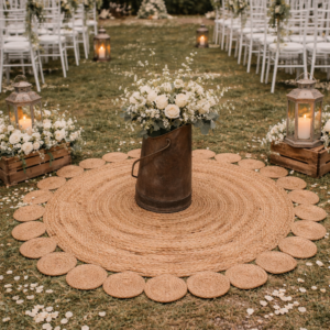 Tapis en jute à motif