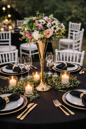Vase centre de table trompette