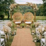 Location fauteuil Emmanuel en rotin pour mariage bohème à Rouen - Vallée Events