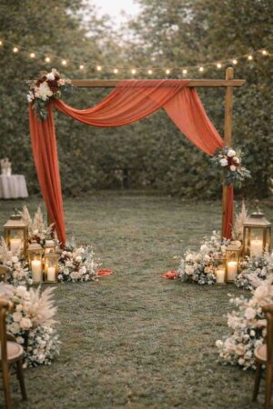 Arche en bois - décoration cérémonie mariage naturelle