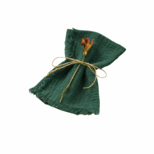 Serviette gaze coton vert