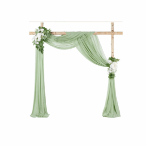 Drapé voilage vert sauge