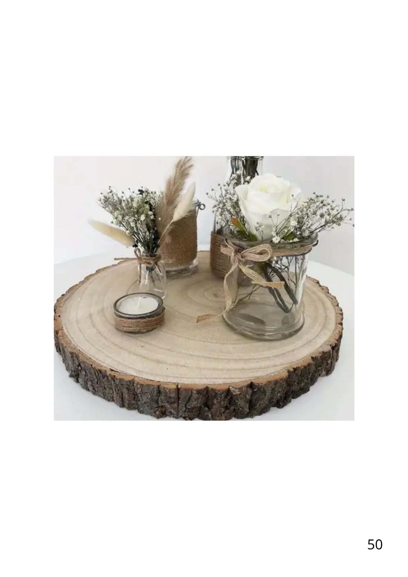 Rondin de bois centre de table