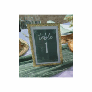 cadre doré avec numéro de table