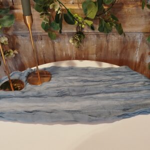 chemin de table bleu gaze