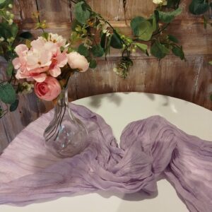 chemin de table mauve gaze