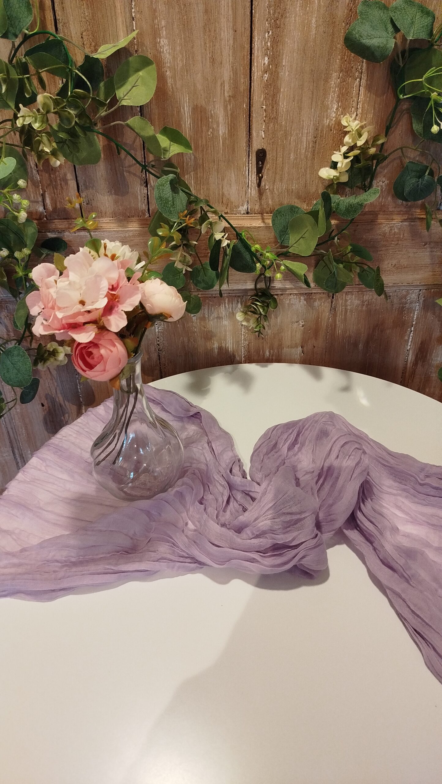 chemin de table mauve gaze