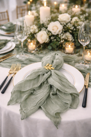 Serviette vert sauge