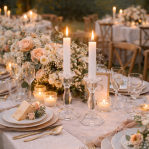 Bougeoir en verre chic