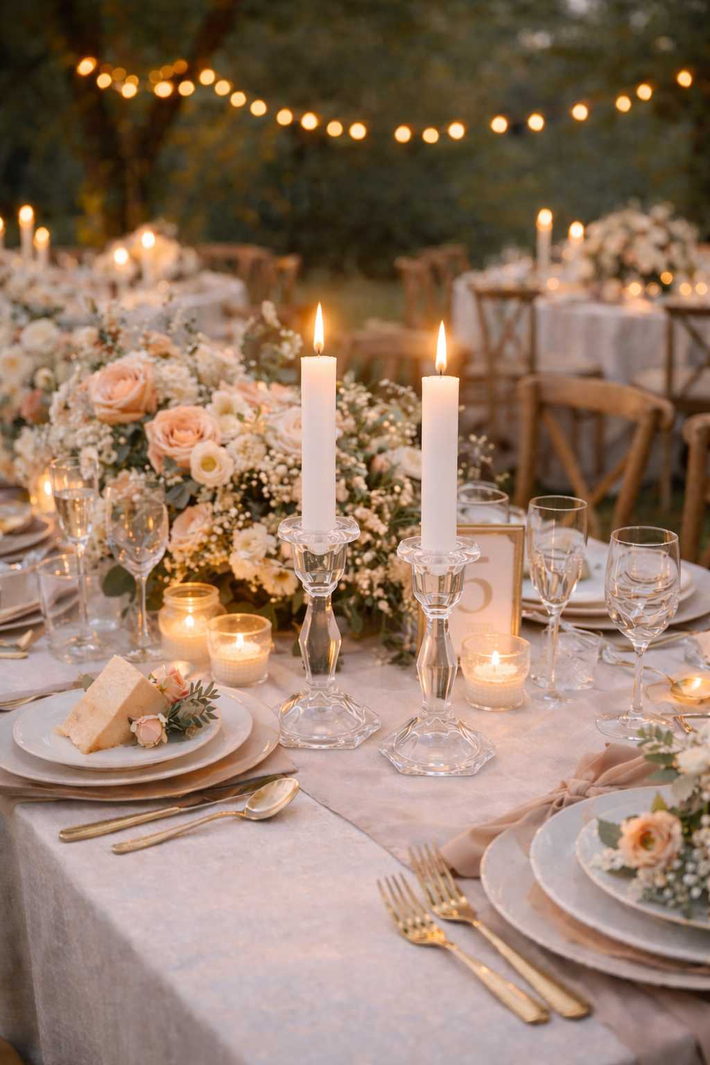 Bougeoir en verre chic - décoration mariage élégante