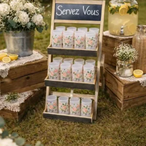 Location présentoir gobelets et bonbons pour anniversaire enfant à Rouen - Vallée Events Normandie