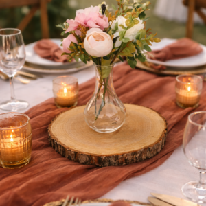 Rondin de bois centre de table