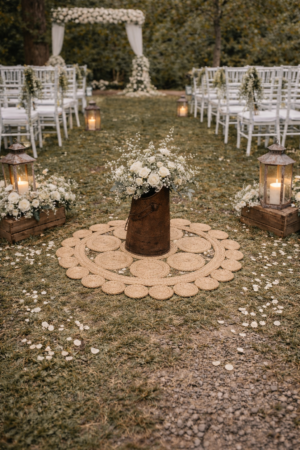 tapis en jute à motifs