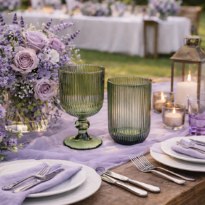 Verre à pied vert ( vin )