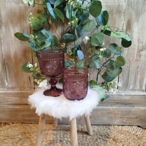 Verre à pied rose ( vin )