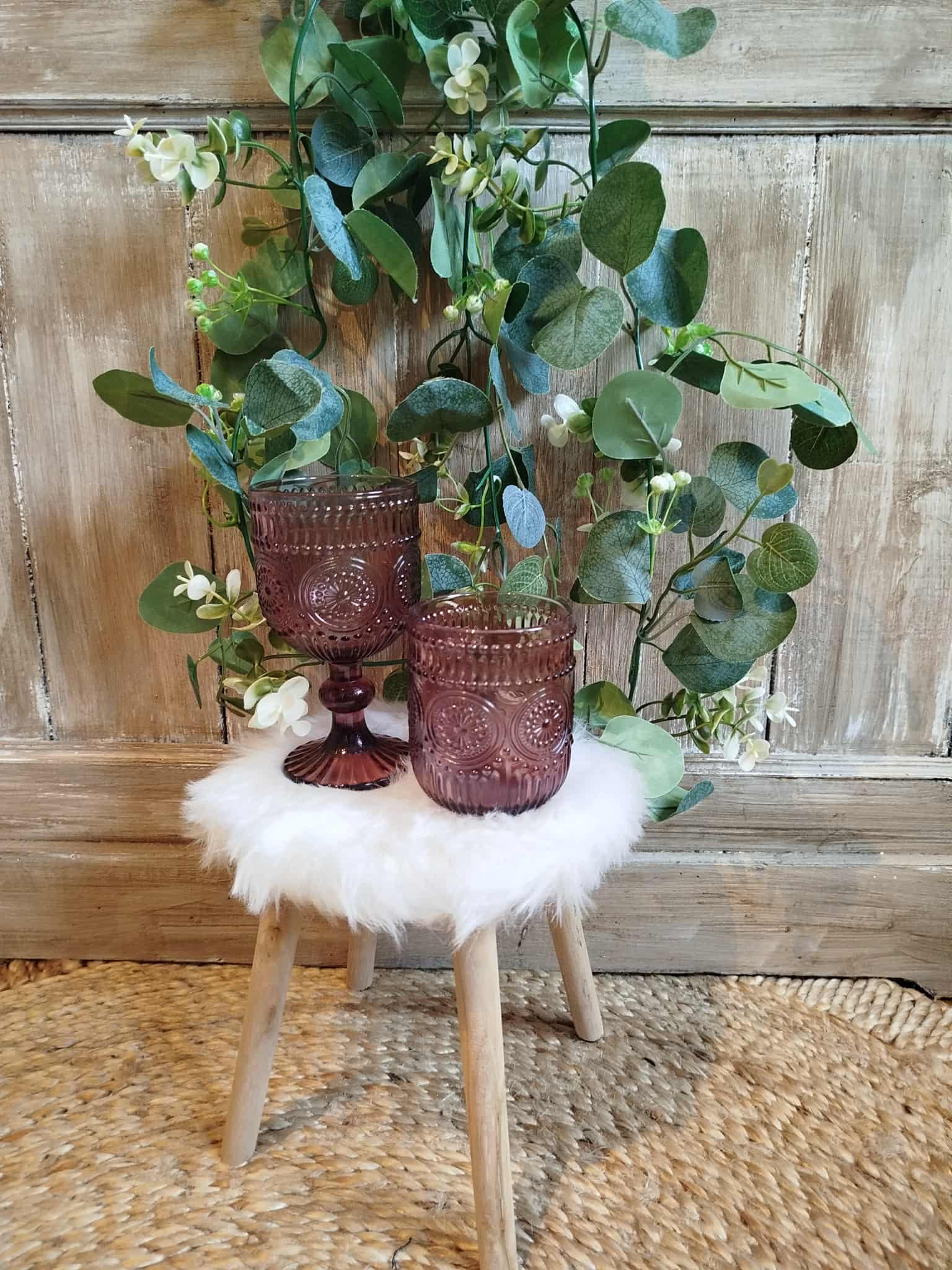 Verre à pied rose ( vin )