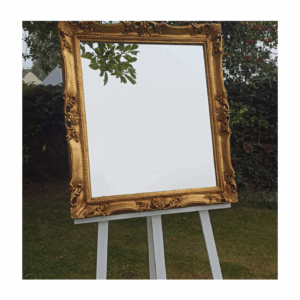 cadre en bois doré avec miroir