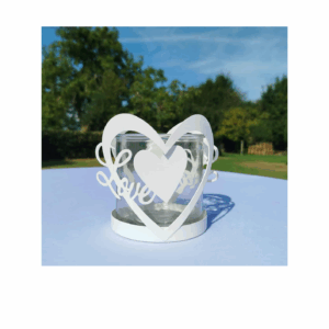 Photophore LOVE blanc