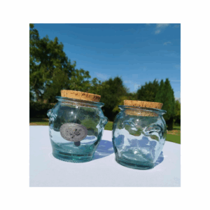 pot en verre avec bouchon en liège