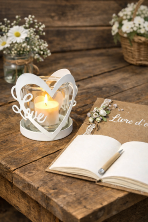 Photophore LOVE blanc