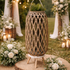 Grande lanterne en rotin