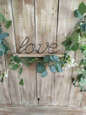 Location lettre love planche - décoration mariage romantique