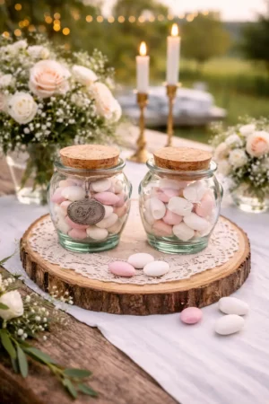 Location pot verre liège rouen - pot en verre avec bouchon en liège pour table champêtre