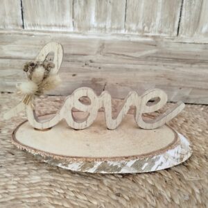 Love sur rondin de bois