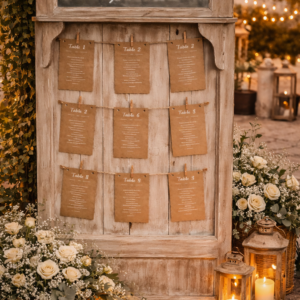 Plan de table en bois avec son étagère