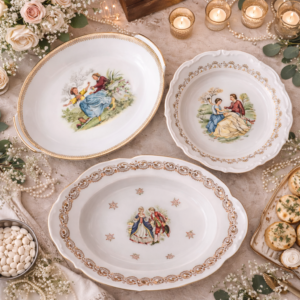 plat vintage champetre