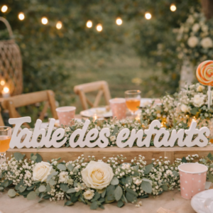 table des enfants en bois