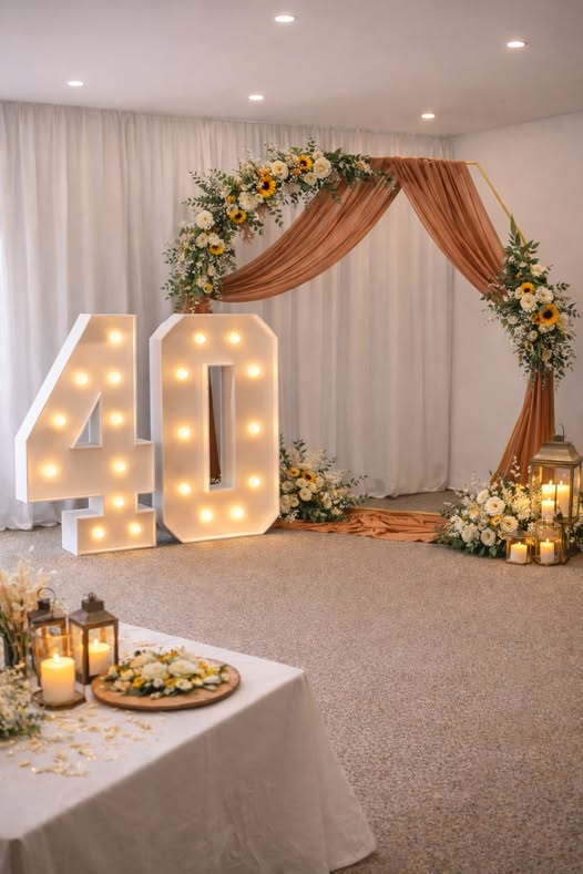 Chiffres géants lumineux