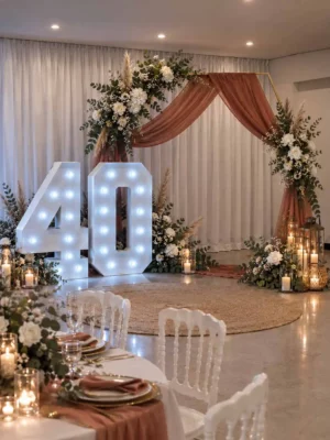 Location de chiffres géants lumineux XXL pour anniversaire et mariage à Rouen - Vallée Events