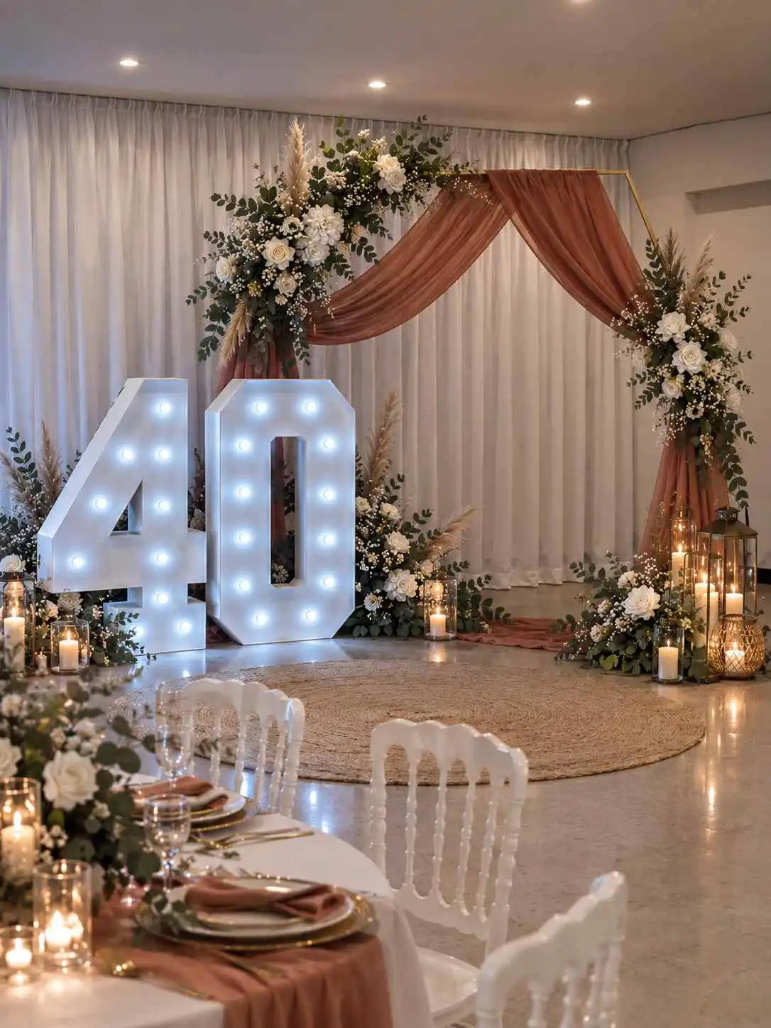 Location de chiffres géants lumineux XXL pour anniversaire et mariage à Rouen - Vallée Events