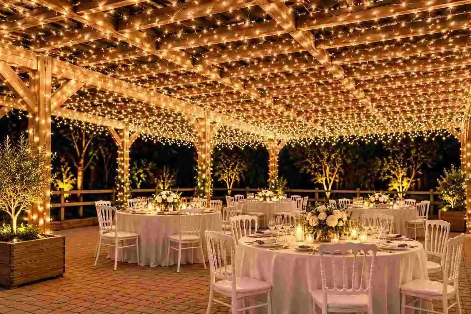 Location ciel etoile LED Rouen 100M pour plafond lumineux de mariage - Vallee Events